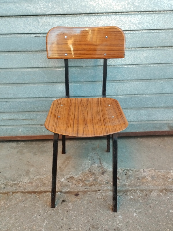 silla metal formica madera 43-79x36x45 1u